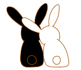 Good friends rabbits sticker #6305164