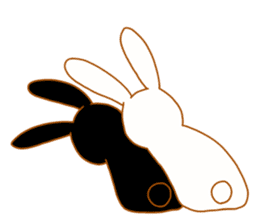 Good friends rabbits sticker #6305165