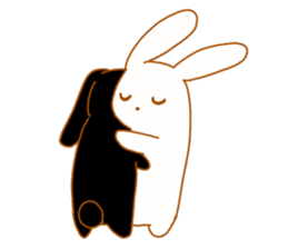 Good friends rabbits sticker #6305168