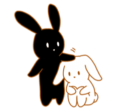 Good friends rabbits sticker #6305169
