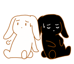 Good friends rabbits sticker #6305170