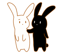 Good friends rabbits sticker #6305181