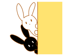 Good friends rabbits sticker #6305184