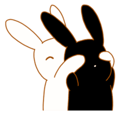 Good friends rabbits sticker #6305189
