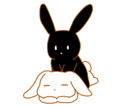 Good friends rabbits sticker #6305190