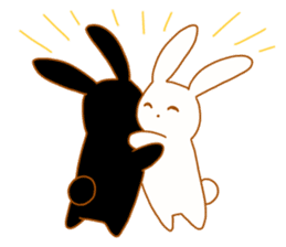 Good friends rabbits sticker #6305191