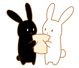 Good friends rabbits sticker #6305194