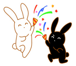 Good friends rabbits sticker #6305198