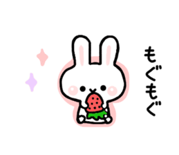 Rabbit Strawberry sticker #6305387