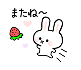 Rabbit Strawberry sticker #6305391