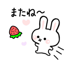 Rabbit Strawberry sticker #6305391