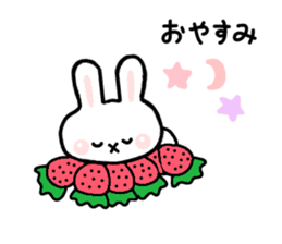 Rabbit Strawberry sticker #6305392