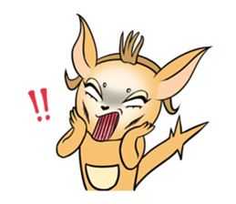 Kangaroo girl's girlish life sticker #6306209