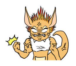 Kangaroo girl's girlish life sticker #6306213