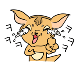 Kangaroo girl's girlish life sticker #6306221