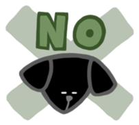 Black Labrador retriever sticker #6306442