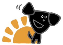 Black Labrador retriever sticker #6306444