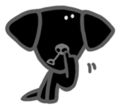 Black Labrador retriever sticker #6306471