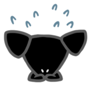 Black Labrador retriever sticker #6306473