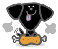 Black Labrador retriever sticker #6306477