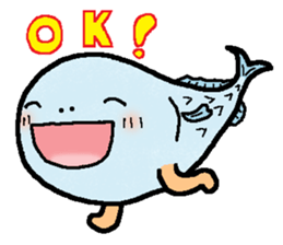 tekuteku walking fish sticker #6307362