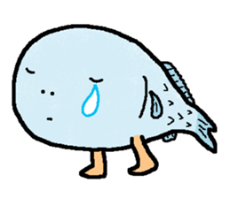 tekuteku walking fish sticker #6307369