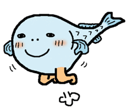 tekuteku walking fish sticker #6307373
