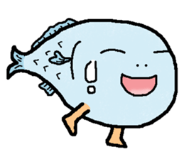 tekuteku walking fish sticker #6307375