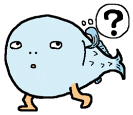 tekuteku walking fish sticker #6307376