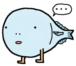 tekuteku walking fish sticker #6307382