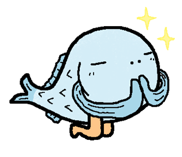 tekuteku walking fish sticker #6307383