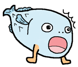 tekuteku walking fish sticker #6307384