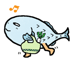 tekuteku walking fish sticker #6307391