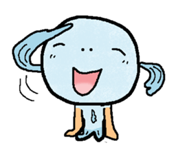 tekuteku walking fish sticker #6307393