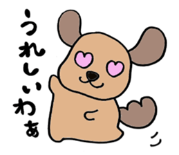 Marron of Dachshund. Okayama dialect sticker #6308121