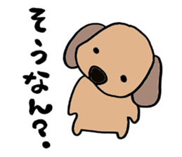 Marron of Dachshund. Okayama dialect sticker #6308128