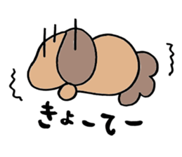Marron of Dachshund. Okayama dialect sticker #6308155