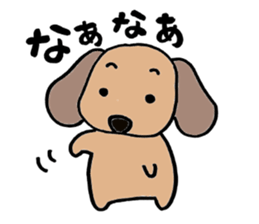 Marron of Dachshund. Okayama dialect sticker #6308157