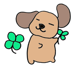 Marron of Dachshund. Okayama dialect sticker #6308159