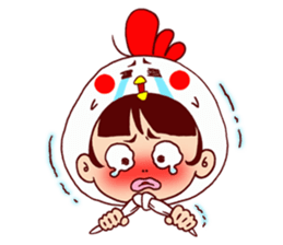 Chicken cap sticker #6308339
