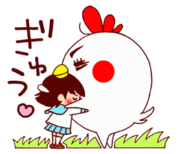 Chicken cap sticker #6308343