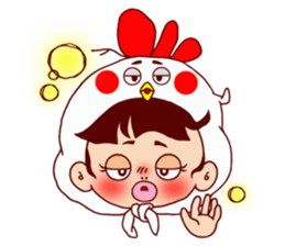 Chicken cap sticker #6308346