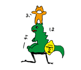 jarilemon&dinosaur&bear&cat 2 sticker #6309099