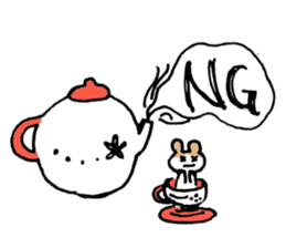 mustache Bunny 1 sticker #6309246