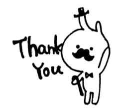 mustache Bunny 1 sticker #6309254