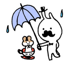 mustache Bunny 1 sticker #6309274