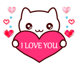 heart cat sticker #6310282