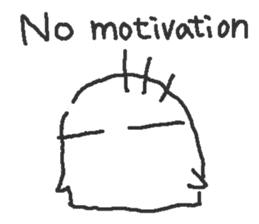 No motivation ghost and his friends EN sticker #6313040