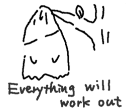 No motivation ghost and his friends EN sticker #6313061