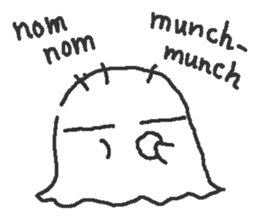 No motivation ghost and his friends EN sticker #6313065
